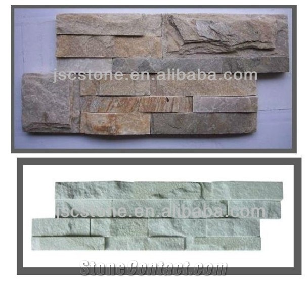 Grey Slate Cultured Stone, Slate Wall Cladding, Stacked Stone Veneer