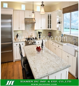 Kashmir White Granite Kitchen Countertops, Kitchen Island Tops