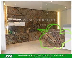 Rain Forest Green Marble Tiles & Slabs, India Green Marble