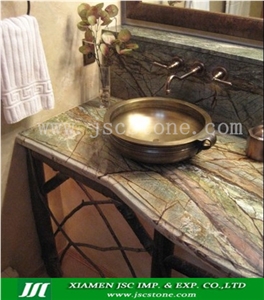 Rain Forest Green Marble Tiles & Slabs, India Green Marble