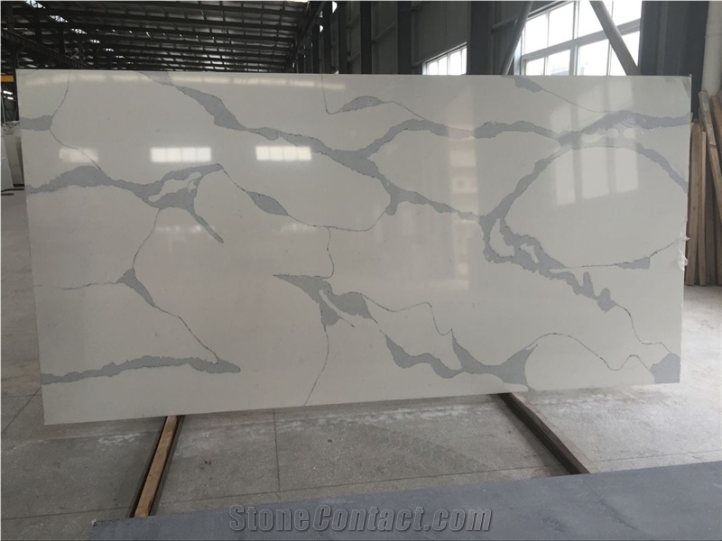 Calacatta White Quartz Slabs Wholesale