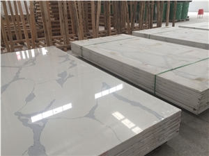 Calacatta White Quartz Slabs Wholesale