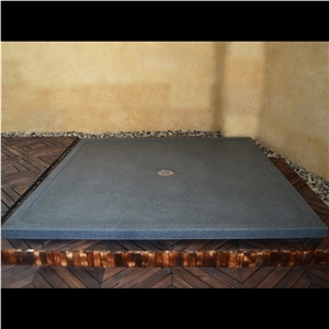 Deep Gray Granite Stone Shower Base for Hotel Bathroom