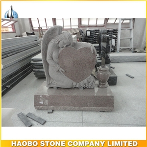 High Quality Heart Angel Headstone Designs with Vase