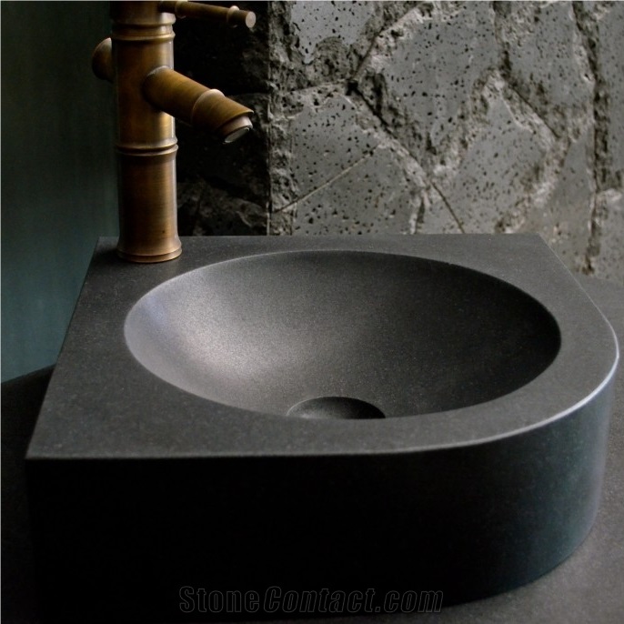 Shanxi Black Granite Wash Bowls with Honed Finish