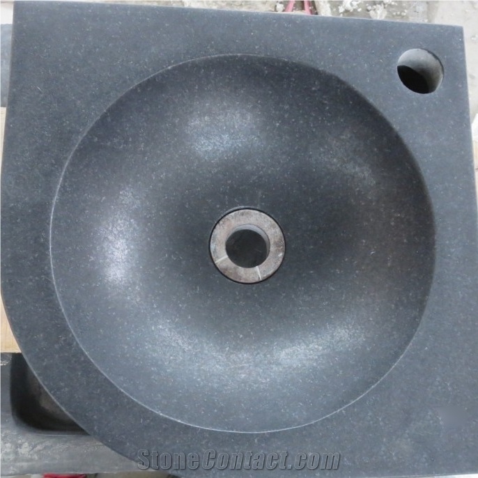Shanxi Black Granite Wash Bowls with Honed Finish