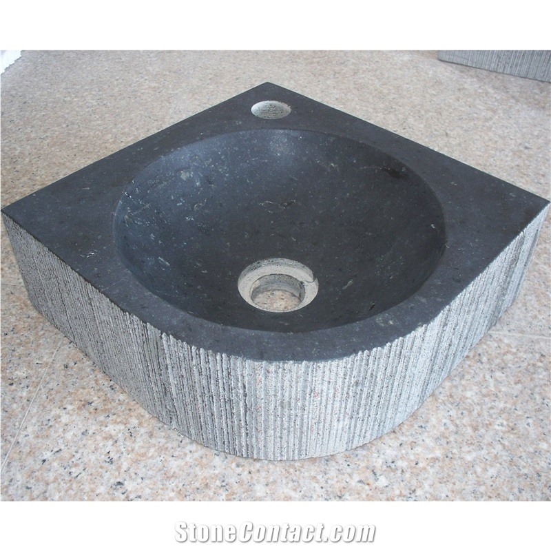 Shanxi Black Granite Wash Bowls with Honed Finish
