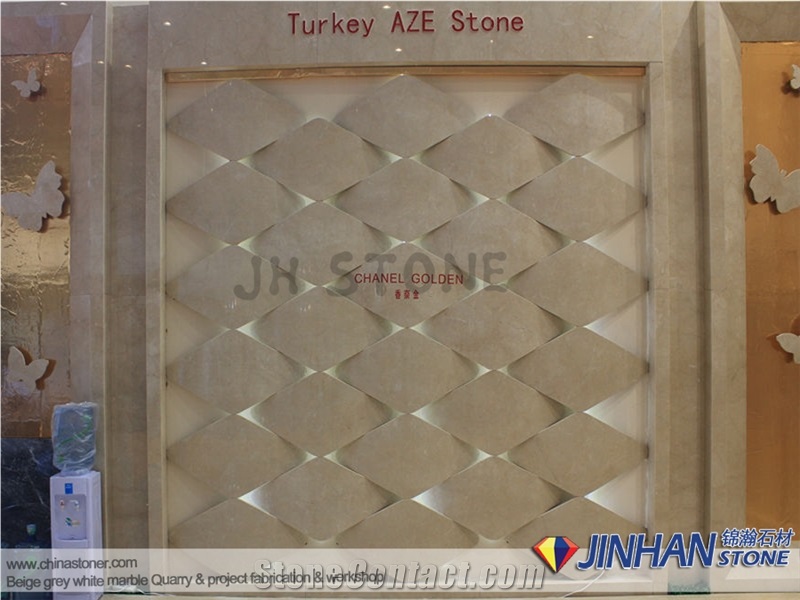 Chanel Golden Marble Make Basketweave Mosaic, Wall Mosaic