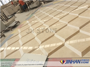 Imperial Gold and Volakas White and Baiyulan Beige Water Jet Mosaic
