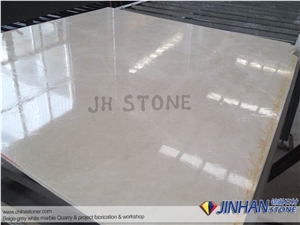 Light Pearl Marble Stair Treads Threshold, Turkey Beige Marble Deck Stair Steps Risers