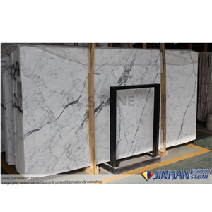 Statuarietto Bianco Marble Staircase, Statuarietto White Marble Stairs, Bianco Statuario Marble Steps