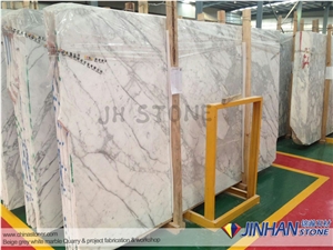 Statuarietto Bianco Marble Staircase, Statuarietto White Marble Stairs, Bianco Statuario Marble Steps