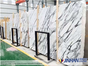 Statuarietto Bianco Marble Staircase, Statuarietto White Marble Stairs, Bianco Statuario Marble Steps