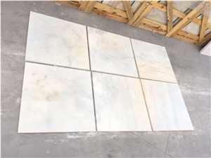 Afyon Sugar Marble Tiles & Slabs, White Marble with Gold Veins Turkey