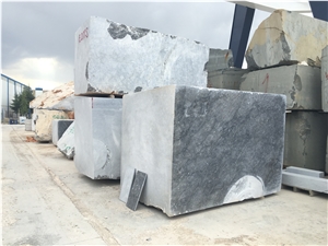 Crema Vecchia Marble Block, Grey White Marble Block