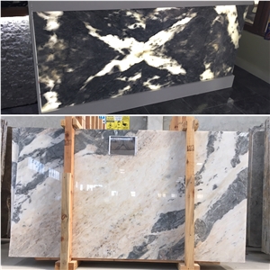Crema Vecchia Marble Slab & Tiles, Grey White Marble Bookmatch Slab Turkey