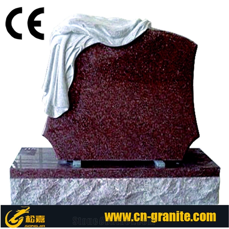China Black Granite Tree Carving Headstones,Cemetery Engraved Tombstones, Memorial Stone Gravestone,Custom Tombstone Monument Design, Western Style Single Monuments