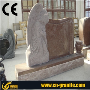 China Shanxi Black Granite Tombstone, Angle Hold the Heart Monument,Polished and Carving Headstone, Jewish Style, Upright and Engraved Cemetery Gravestone,Western Design,Styles Mausoleums, Urns& Vases