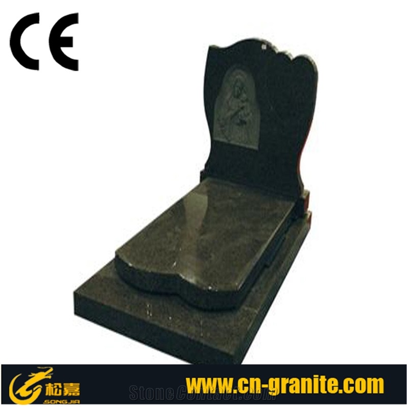European Style Headstone Brown Granite for Cemetery, Carving Tombstone Monument Design, Natural Stone, Brown Granite Monument,Brown Tombstone,Western Headstone,France Monument Style Design