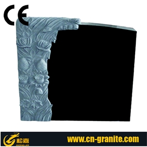 European Style Headstone for Cemetery, Carving Single Tombstone Monument Design