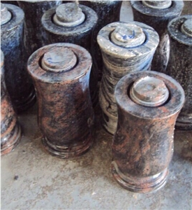 Granite Vases,Flower Holders,Monument Vases,Shanxi Black Monumental Vases