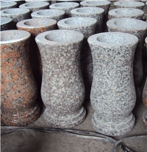 Granite Vases,Flower Holders,Monument Vases,Shanxi Black Monumental Vases