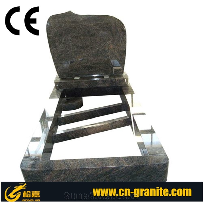 Grey Granite Upright Design Tombstone,Polished Grey Monuments, Cheap Price,Russia Tombstone,Single Headstone Monuments High Quality