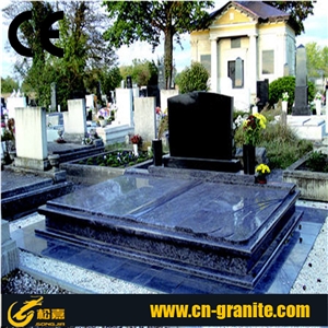 Lilac Headstone Western Style Tombstone European Style Stone Carving Cross Tombstone Granite Stone Tombstone and Monument