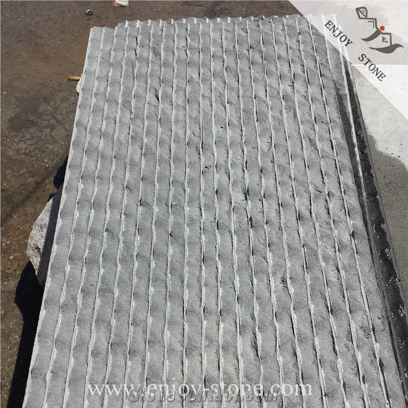 Building Material Half Planed Grey Basalt/Andesite/Basalto/China Basaltina For Wall Cladding Tiles