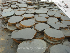 Bush Hammered Garden Step Pavements Basalt Stone/Zp Black Basalt/China Black Basalt Pavers