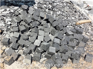 China Black Basalt/Zhangpu Black Basalt Cobble Stone for Sale/All Natural Cube Stone