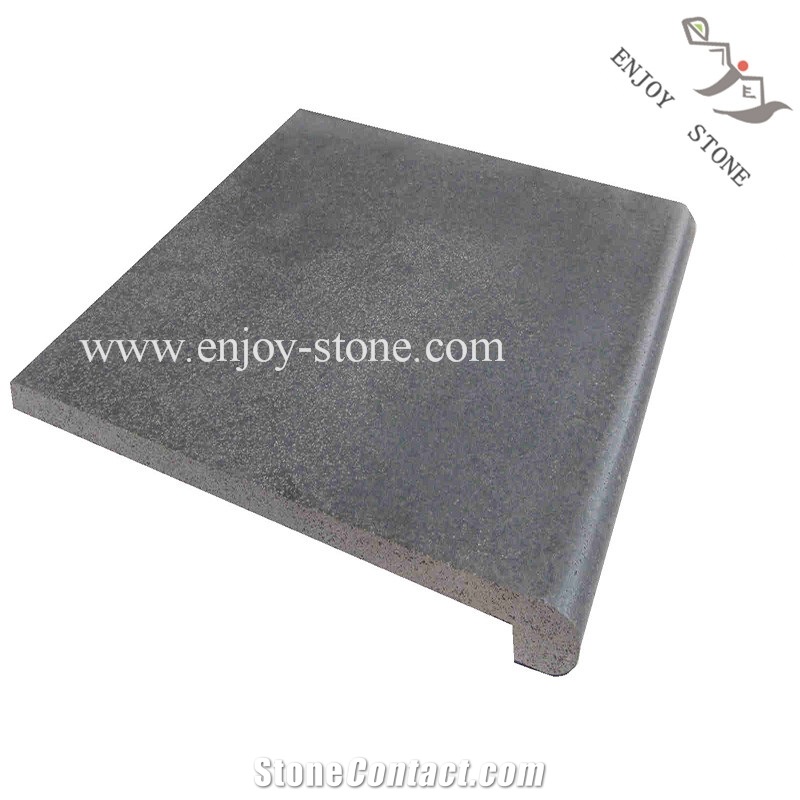 China Bluestone Pool Coping Tiles / Drop face coping tiles / Rebated pool coping tiles / Swimming pool grey basalt coping tiles 