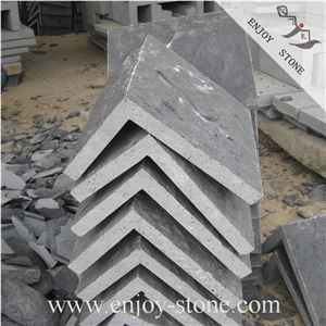 Corner Cladding Stone / Zhangpu Natural Split Black Basalt Pier Caps & Quoins / Black Natural Split Corner Stone