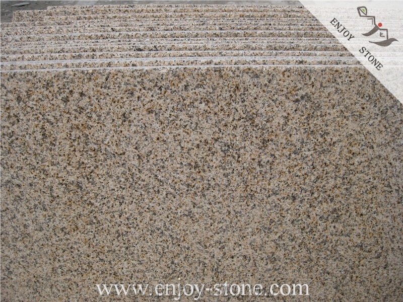 Flamed G682 Yellow Rustic Granite Flooring Tiles/China Yellow Granite Paving Stone/Patio Pavers
