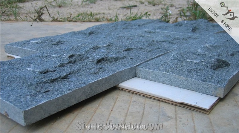 G612 Oliver Green Natural Granite Natural Split Wall Tiles/Mushroom China Green Granite Tiles/Zhangpu Dark Green Granite Flooring Tiles