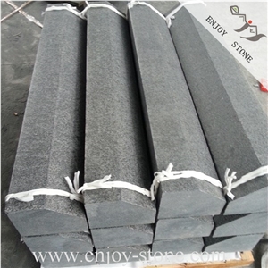 G684 Black Basalt Curbstone / Fudding Basalt Flamed or Exfoliated / Black Pearl Basalt Kerbstone 