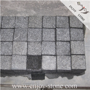 G684 Flamed Black Basalt Cobble/Paving Stone/Outdoor Driveway/Walkway Paving Stone