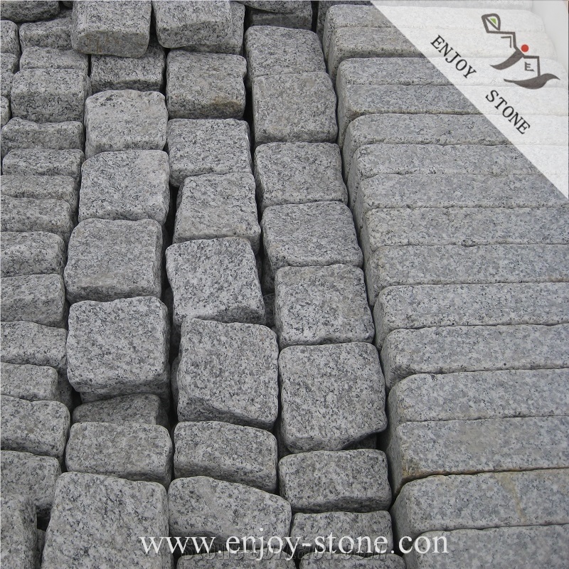 Natural Split & Tumbled G603 Grey Outdoor Driveways/Walkway Paving Stone, Padang White Outdoor Driveways Cobblestone/Sesame White Granite Parking Side Stone