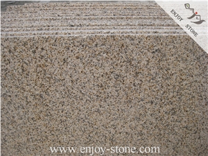 Non-Slip G682 Yellow Granite Flooring for Backyard Tiles, China Rusty Yellow Granite Wall Tiles