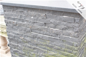 Split Face China Black Basalt Decorative Walling Tile Outdoor/Zhangpu Black Basalt Walling Tiles