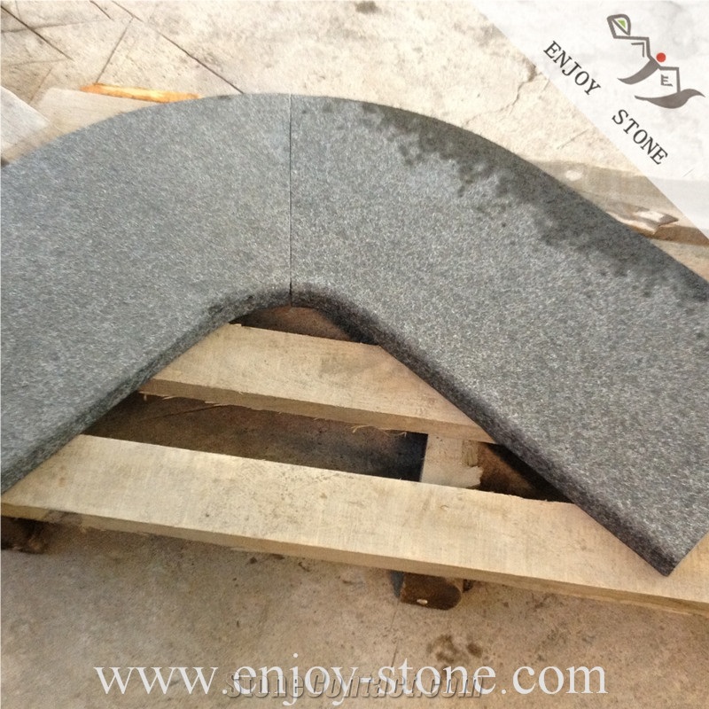 Swimming Pool Coping Stones/G684 Black Basalt/Black Pearl/Fuding Black Natural Stone Pool Coping, China Black Basalt