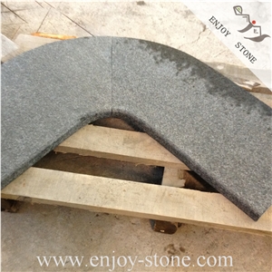 Swimming Pool Coping Stones/G684 Black Basalt/Black Pearl/Fuding Black Natural Stone Pool Coping, China Black Basalt