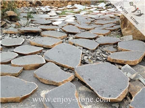 Zhangpu Black Basalt Flagstone Paving Stone/Ramdom Flagstones/Flagstone For Walkway/Road Paving