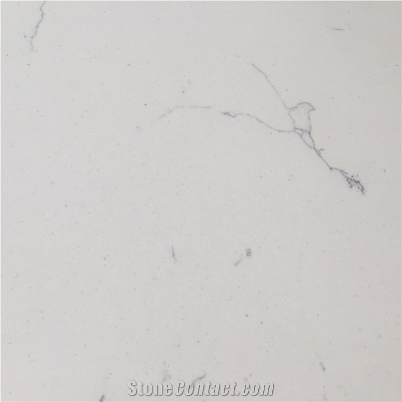 Carrara White Marble Like Quartz Countertops Worktops and Bench Tops 2cm Thick Solid Surfaces