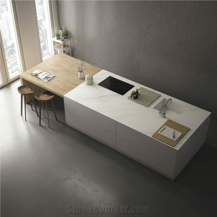 China Man-Made Quartz Stone for Multifamily/Hospitality Projects Especially for Kitchen Prefabricated Countertop and Environmentally-Friendly,Size 3200*1600 or 3000*1400