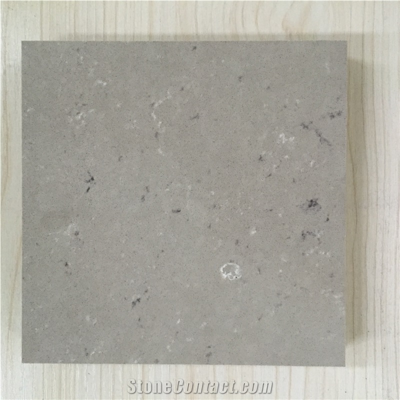 Grey Color Marble Like Artificial Quartz Stone Slab for Multifamily/Hospitality Projects Apply in Kitchen Countertop and Bathroom Vanity Top Standard Slab Sizes 3000*1400mm and 3200*1600mm