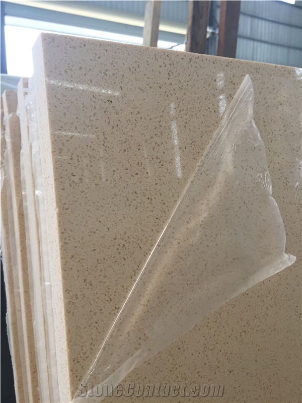 Multicolor Quartz Stone for Kitchen Countertop Prefabricated Bench Top with Polishing Quartz Surface with Scratch Resistant and Stain Resistant