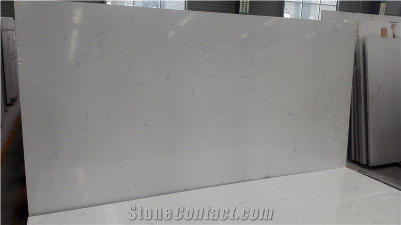 Carrara Quartz Stone Slab& Tiles,New Design Quartz Stone ,China Solid Surface