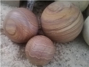 Rainbow Sandstone Ball,Sandstone Sphere,Sandstone Globe