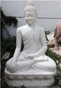 Seated Buddha, Seated Buddha Japan, Stone Carving Mint Sandstone Sculpture, Statue